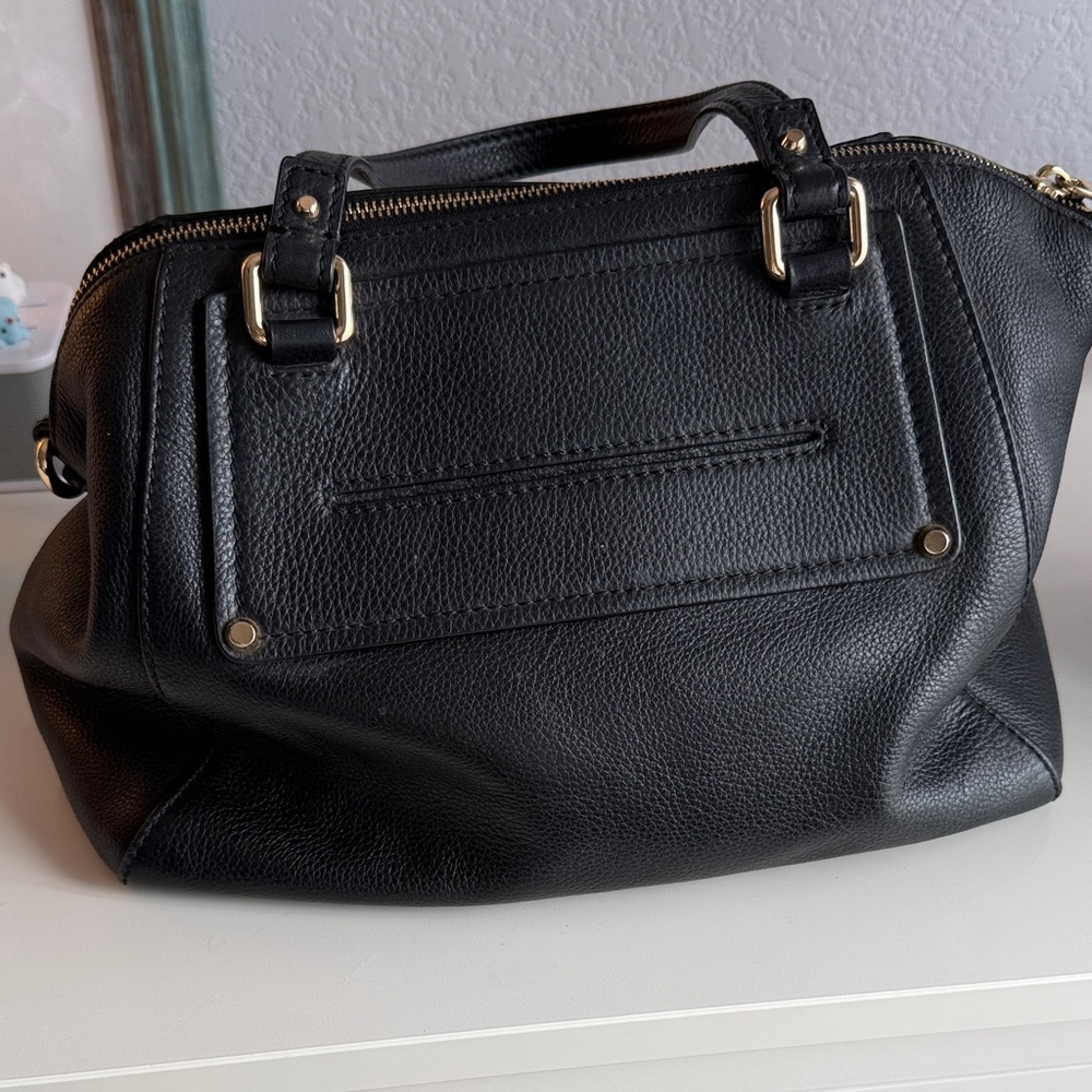 Michael Kors Black Pebbled Leather Satchel - Picture 2 of 9